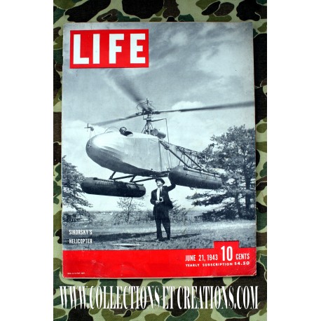 LIFE JUNE 21 1943 "SIKORSKY'S HELICOPTER"