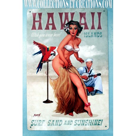 PLAQUE HAWAII PIN-UP