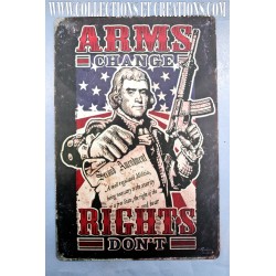 PLAQUE "ARMS CHANGE RIGHTS DON'T'"
