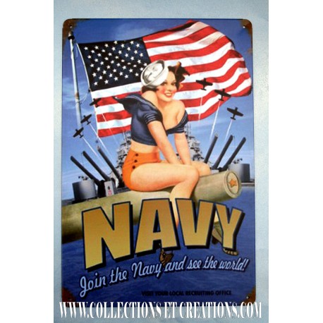 PLAQUE PIN-UP NAVY
