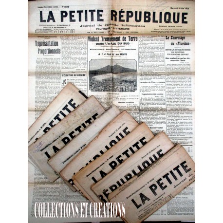 LOT 8 JOURNAUX LA PETITE REPUBLIQUE 1910/11