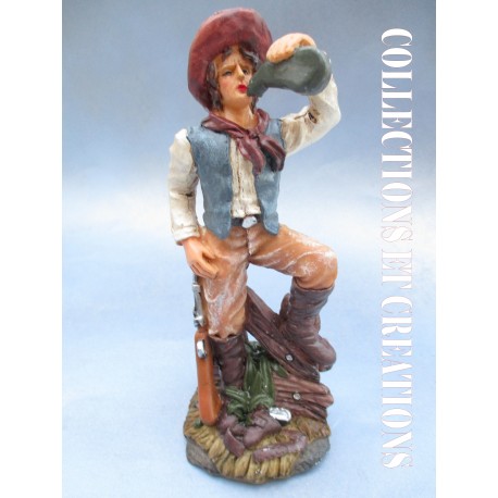 FIGURINE COWBOY A LA GOURDE