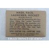 MASK FACE LAUNCHER ROCKET 1944