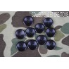 LOT 10 BOUTONS US NOIR 15mm WW2