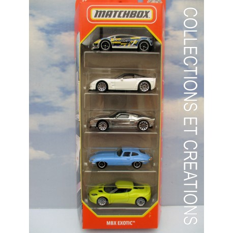 COFFRET MATCHBOX 5 CARS "EXOTIC"