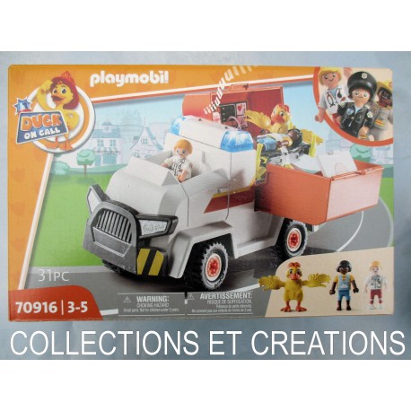 PLAYMOBIL DUCK ON CALL "VOITURE AMBULANCE "31PC