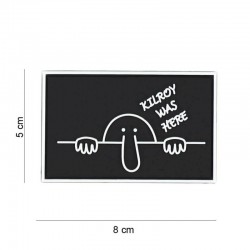 PATCH 3D "KILROY WAS HERE" BLACK
