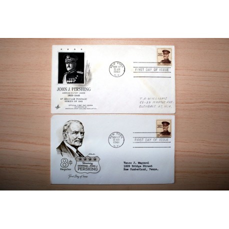 2 ENVELOPPES GENERAL PERSHING