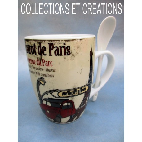 MUG + CUILLERE BISTROT DE PARIS