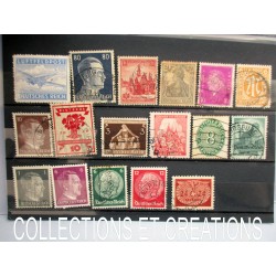 LOT 17 TIMBRES ALLEMAND WW2 "C"