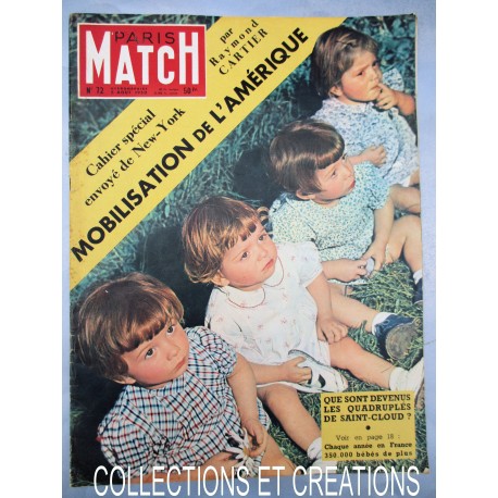 PARIS MATCH N°72 5 AOUT 1950 "MOBILISATION DE L'AMERIQUE"