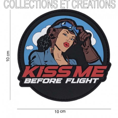 PATCH 3D "KISS ME BEFORE FLIGHT"