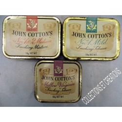 LOT 3 BOITES TABAC "JOHN COTTON'S"