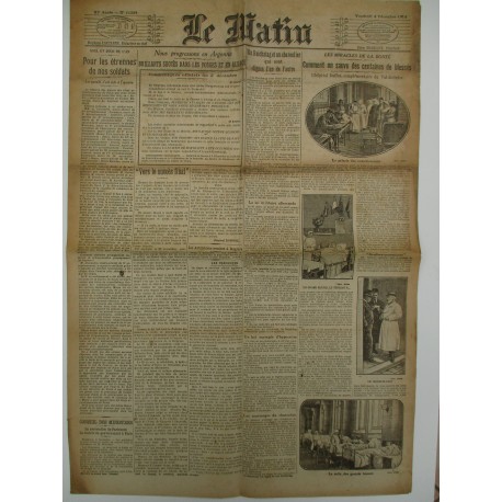 JOURNAL LE MATIN VEND 4 DEC 1914