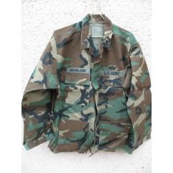 VESTE US WOODLAND AVEC INSIGNES (SERGEANT FIRST CLASS)