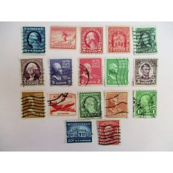 17 TIMBRES USA WW2