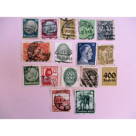 17 TIMBRES ALLEMAND WW2 "N°3"