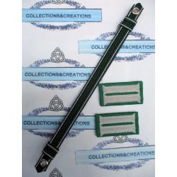 SANGLE CUIR CASQUETTE + GALLONS GARDE FRONTIERE NVA