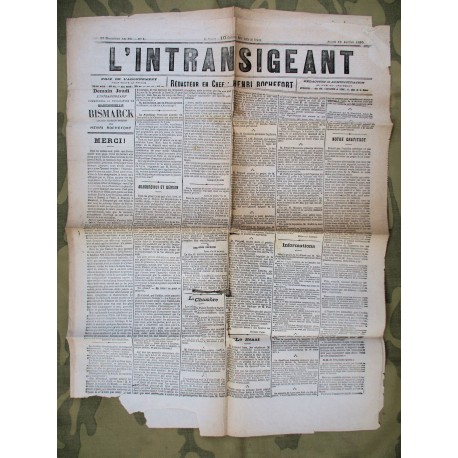 L'INTRANSIGEANT 15/07/1880 N°1