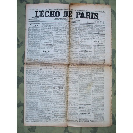 L'ECHO DE PARIS 14/04/1895