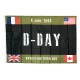 DRAPEAU D-DAY OPERATION OVERLORD "5X3" COUNTRIES