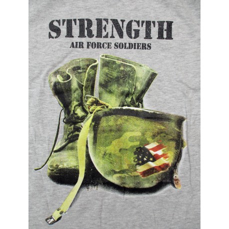 T-SHIRT STRENGTH AIR FORCE SOLDIERS "GRIS"