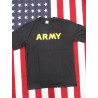 T-SHIRT NOIR "ARMY" JAUNE
