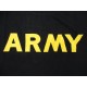 T-SHIRT NOIR "ARMY" JAUNE