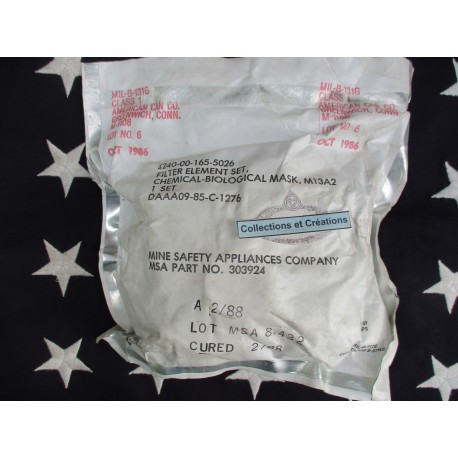 PAIRE DE FILTRE US M13 A2 (1986/88)
