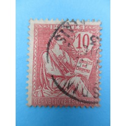 TIMBRE 10c ROSE TYPE MOUCHON 1900