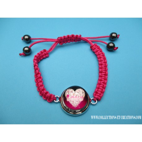 BRACELET ROSE BIG HEART