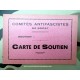 CARTE DE SOUTIEN ANTIFASCISTES DE BREST 1940/45