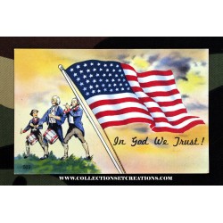 POST CARD IN GOD WE TRUST WW2