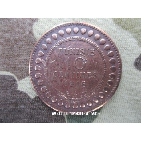 10 CENTIMES 1916 TUNISIE