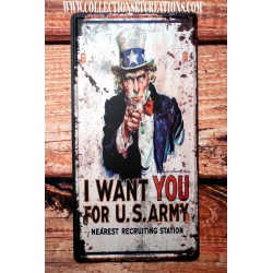 PLAQUE DECO I WANT YOU FOR U.S.ARMY