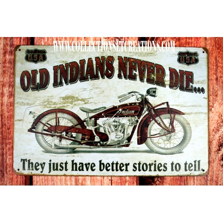 PLAQUE MOTO INDIAN