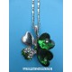 COLLIER TREFLE VERT