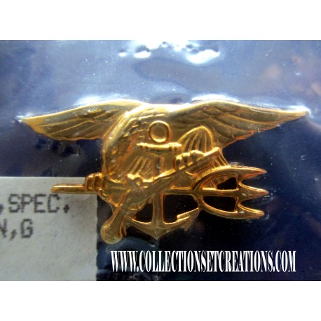 BADGE PETIT NAVY SEALS OR