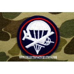 PATCH CAP GARISSON AIRBORNE BORD BLEU