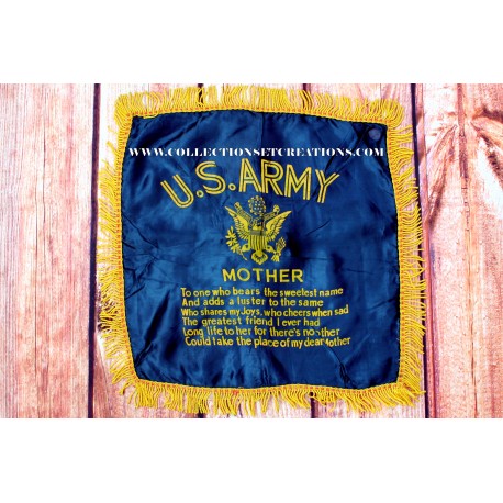 HOUSSE DE COUSSIN U.S ARMY MOTHER WW2