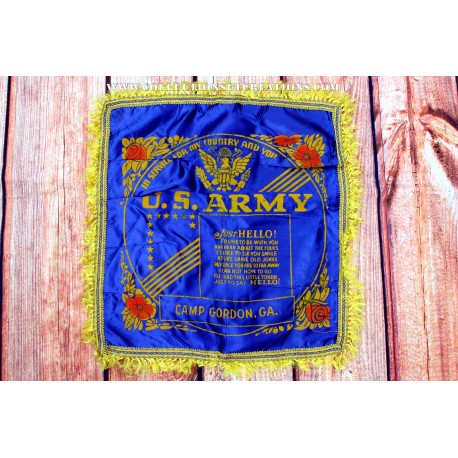 HOUSSE DE COUSSIN U.S ARMY CAMP GORDON G A WW2