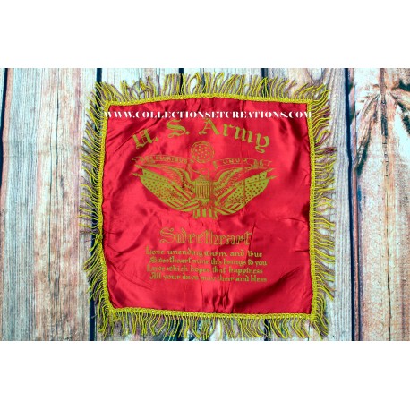 HOUSSE DE COUSSIN U.S.ARMY SWEETHEART WW2