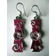 BOUCLES D'OREILLES SERPENTIN ROSE