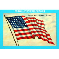 POST CARD USA WW2 STAR & STRIPE FOREVER