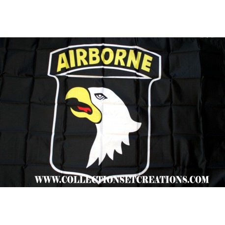 FLAG AIRBORNE 101st DIV. BLACK " 5'x3' "