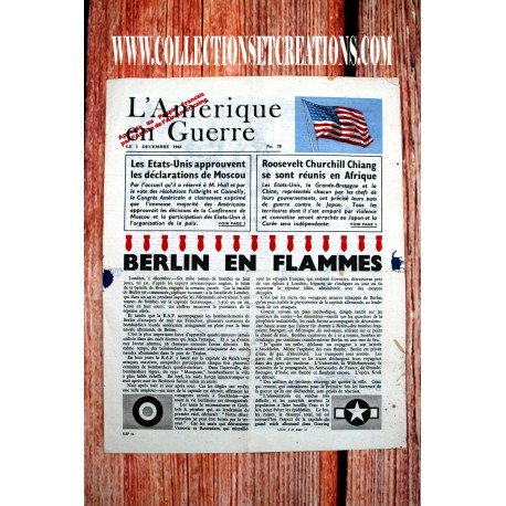 TRACT AERIEN L'AMERIQUE EN GUERRE 1 DEC. 1943