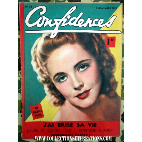 CONFIDENCES 3 NOV. 1939 N°78