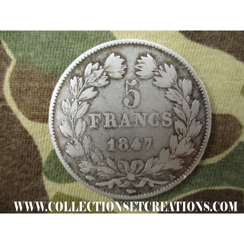 5 FRANCS 1847 A LOUIS PHILIPPE 1er - Collections et Créations