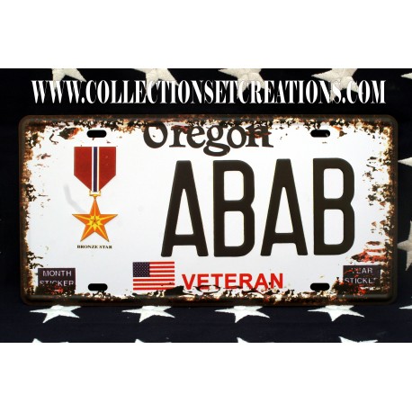 PLAQUE BRONZE STAR VETERAN OREGON ABAB