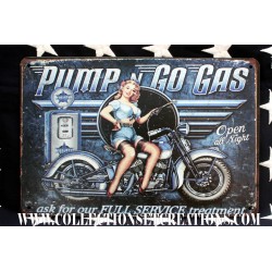 PLAQUE PIN-UP PUMP GO GAS